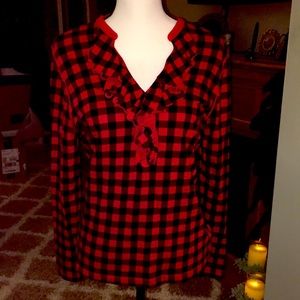 Chaps Denim Petite Large Cotton Shirt